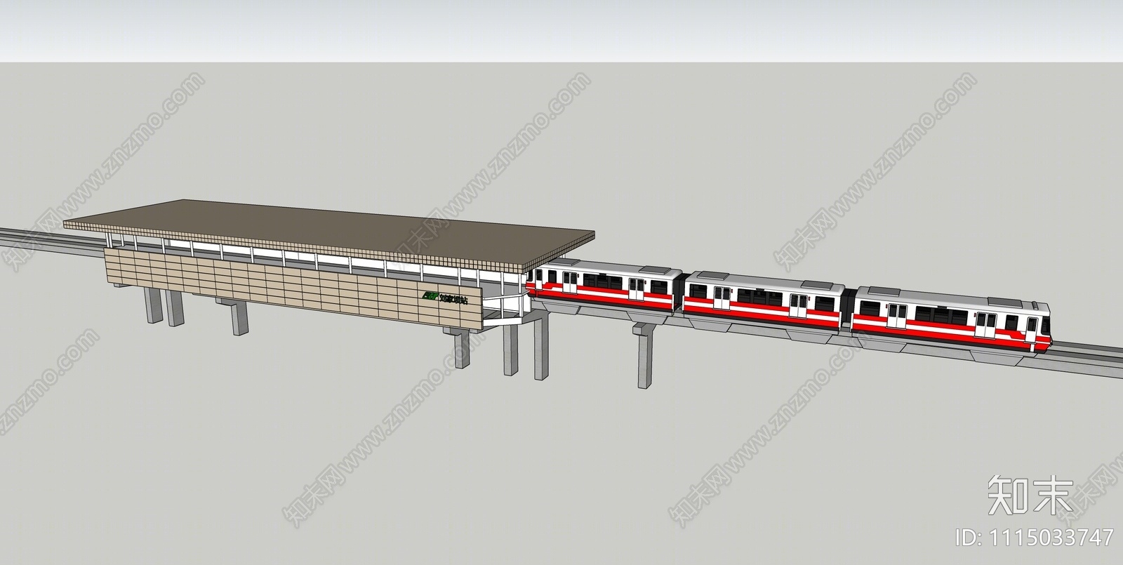 现代地铁站SU模型下载【ID:1115033747】