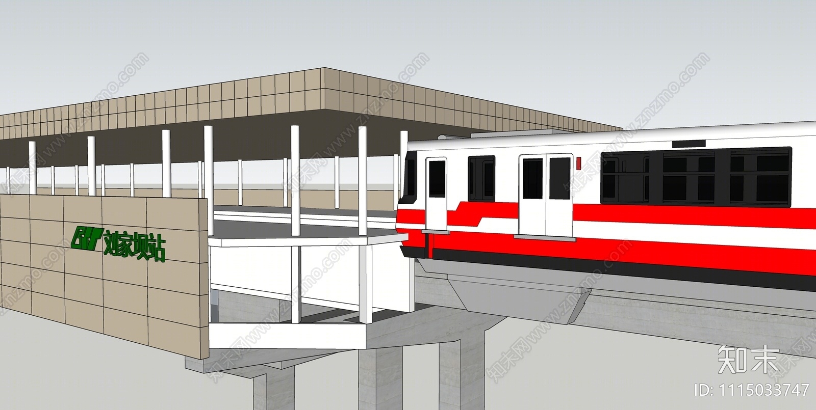 现代地铁站SU模型下载【ID:1115033747】