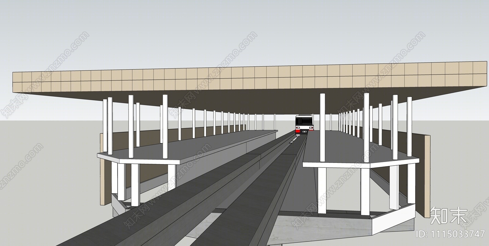 现代地铁站SU模型下载【ID:1115033747】