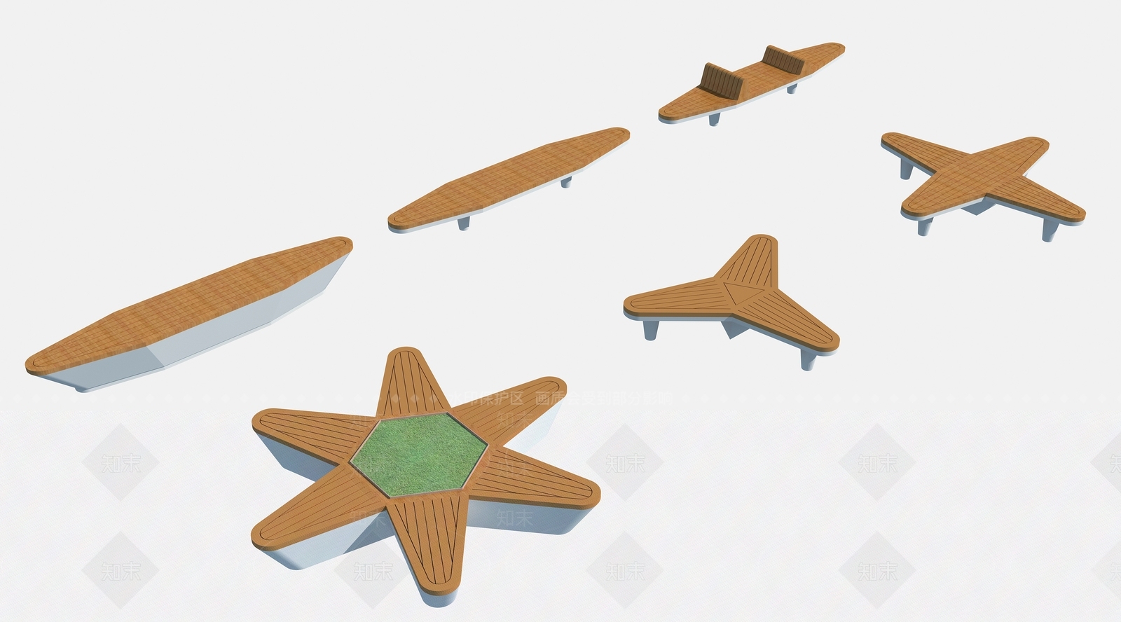 现代户外座椅3D模型下载【ID:1115053386】