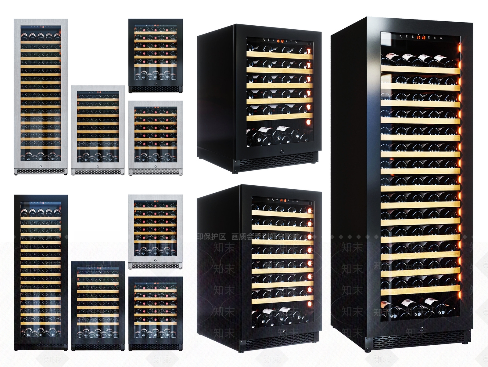 现代红酒冷藏柜3D模型下载【ID:1115064007】