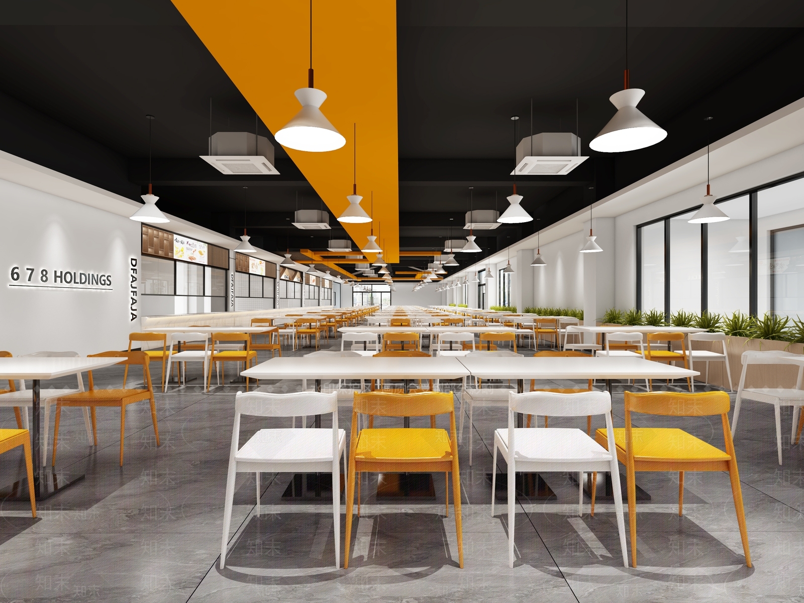 现代食堂3D模型下载【ID:1115064594】