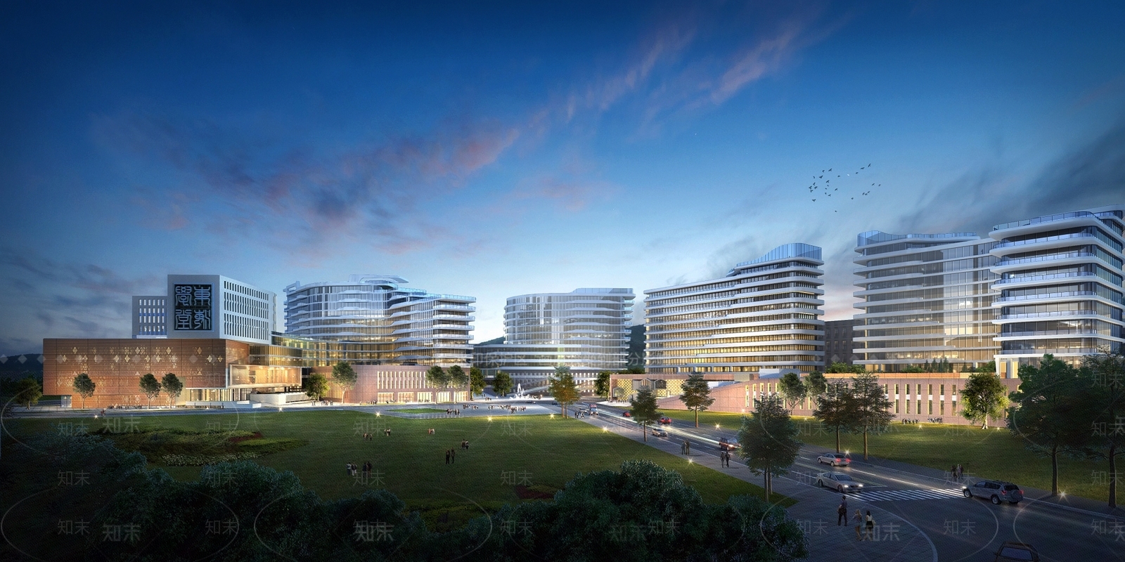 现代医药建筑SU模型下载【ID:1115068979】
