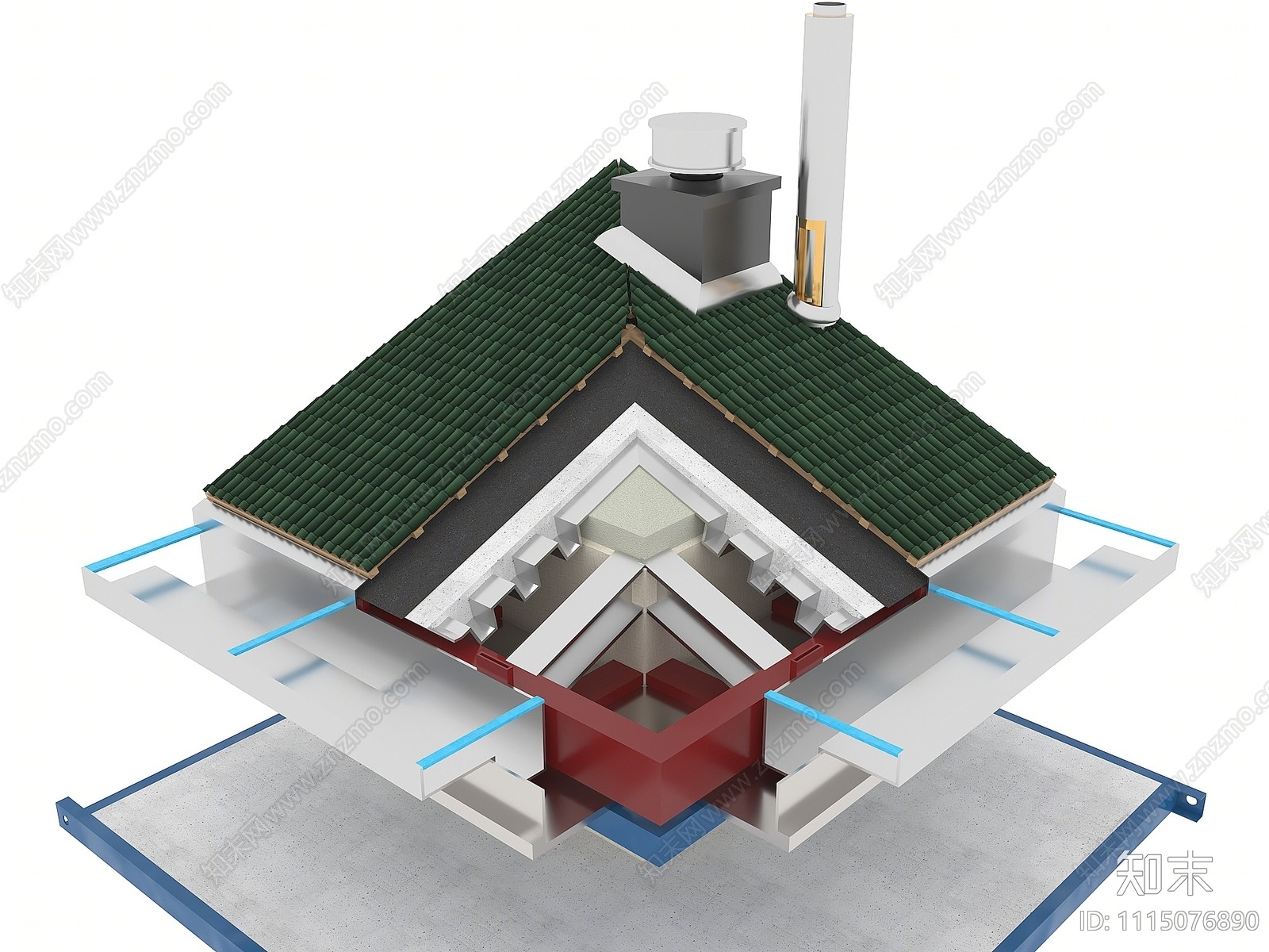 施工样板3D模型下载【ID:1115076890】