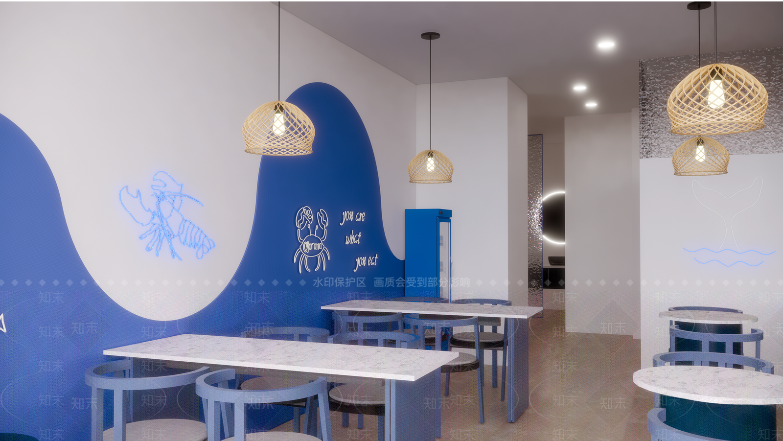 现代快餐店SU模型下载【ID:1115084888】