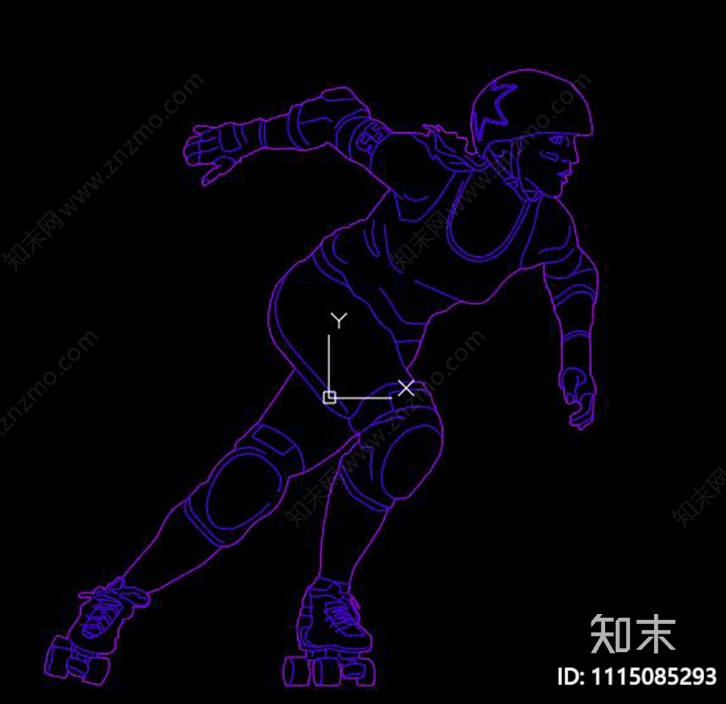 CAD人物线稿素材cad施工图下载【ID:1115085293】
