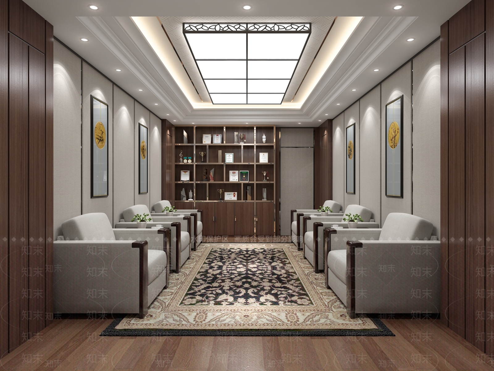 新中式会客室3D模型下载【ID:1115091766】