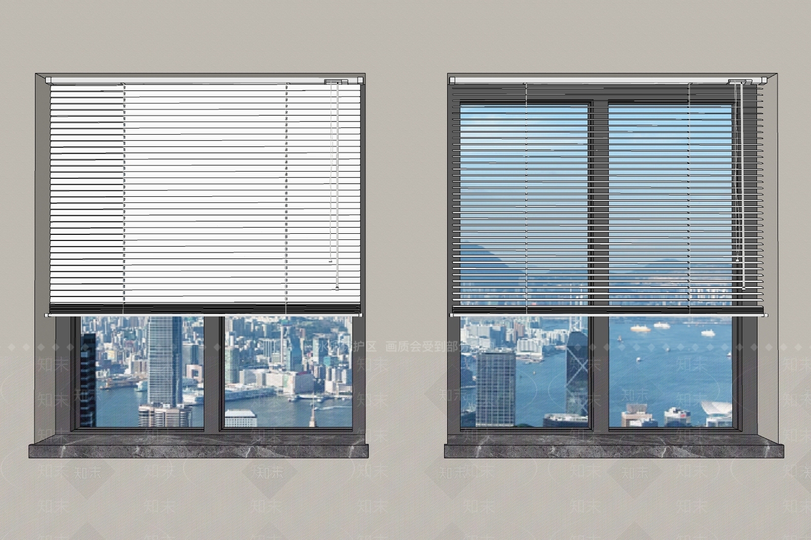 现代百叶窗帘SU模型下载【ID:1115208417】