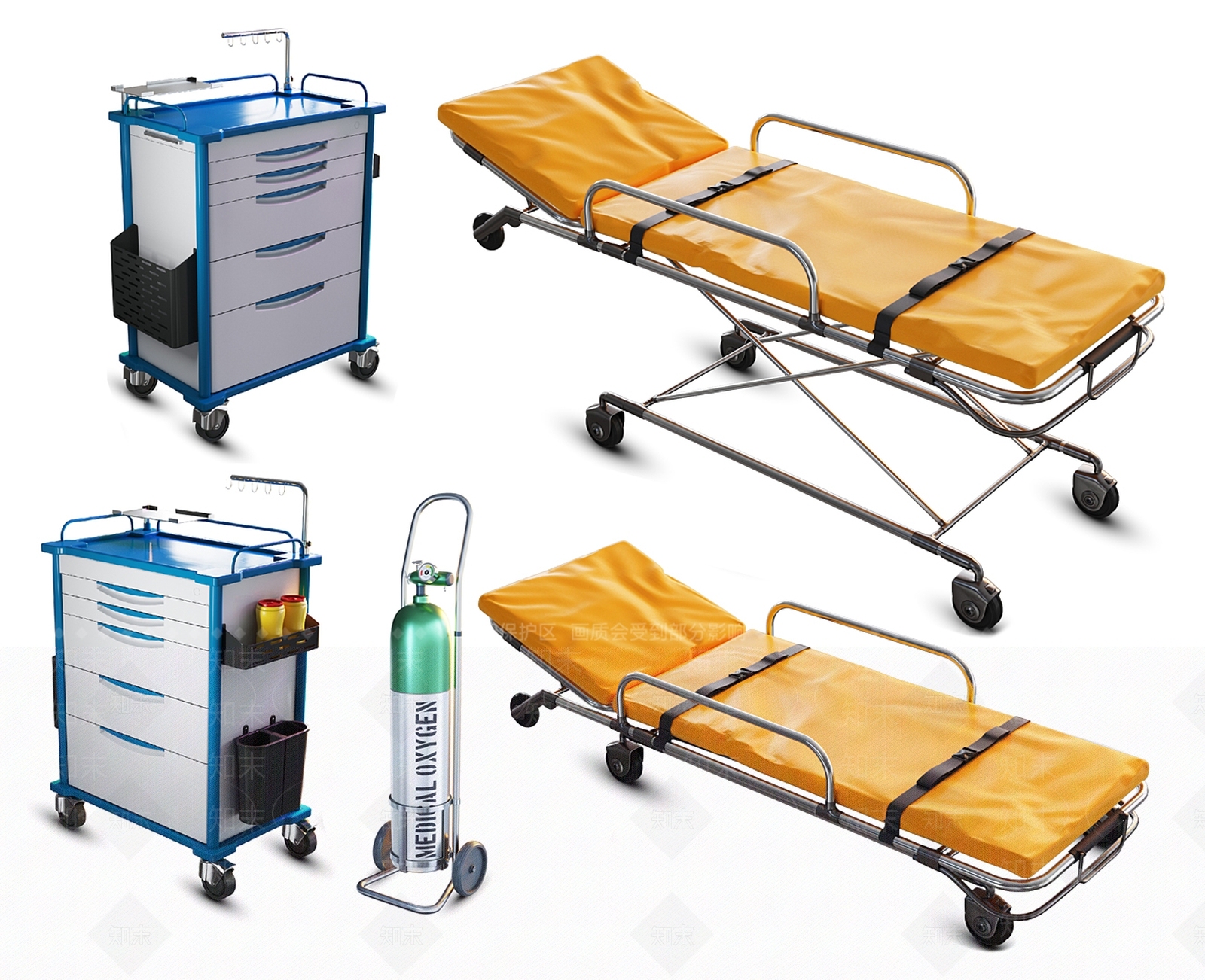医院病床3D模型下载【ID:1115113729】