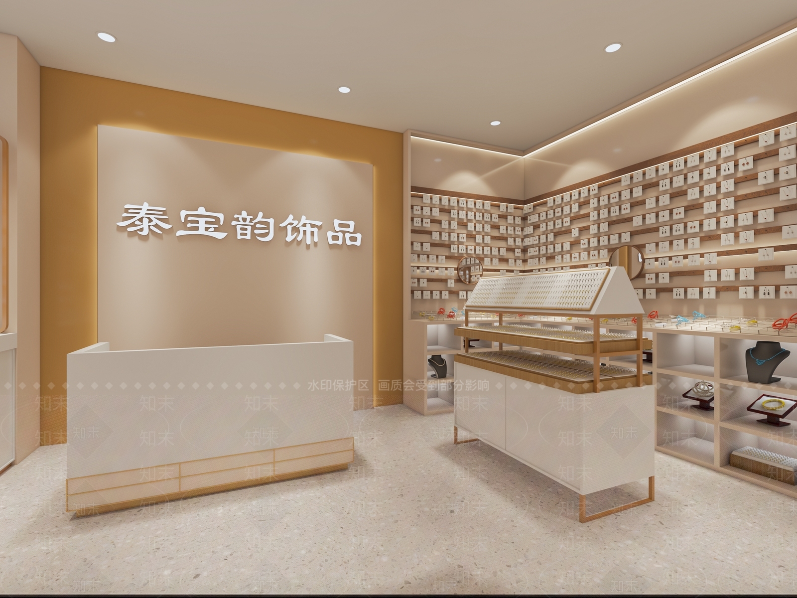 现代珠宝首饰店3D模型下载【ID:1115134153】