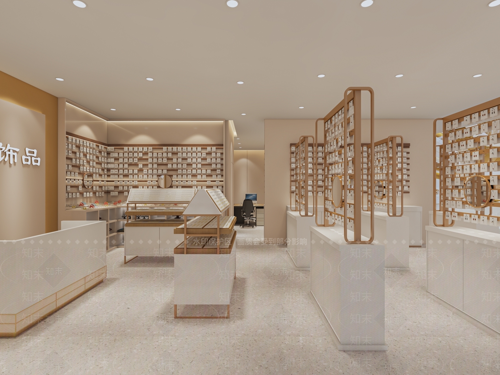 现代珠宝首饰店3D模型下载【ID:1115134153】