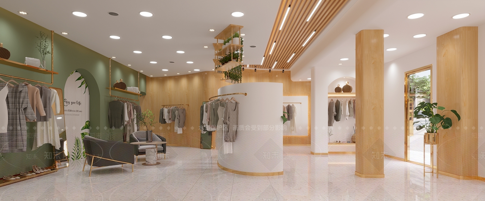 现代服装店3D模型下载【ID:1115140768】