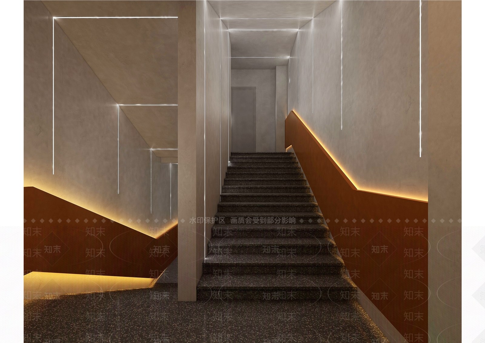 现代楼梯间3D模型下载【ID:1115146538】