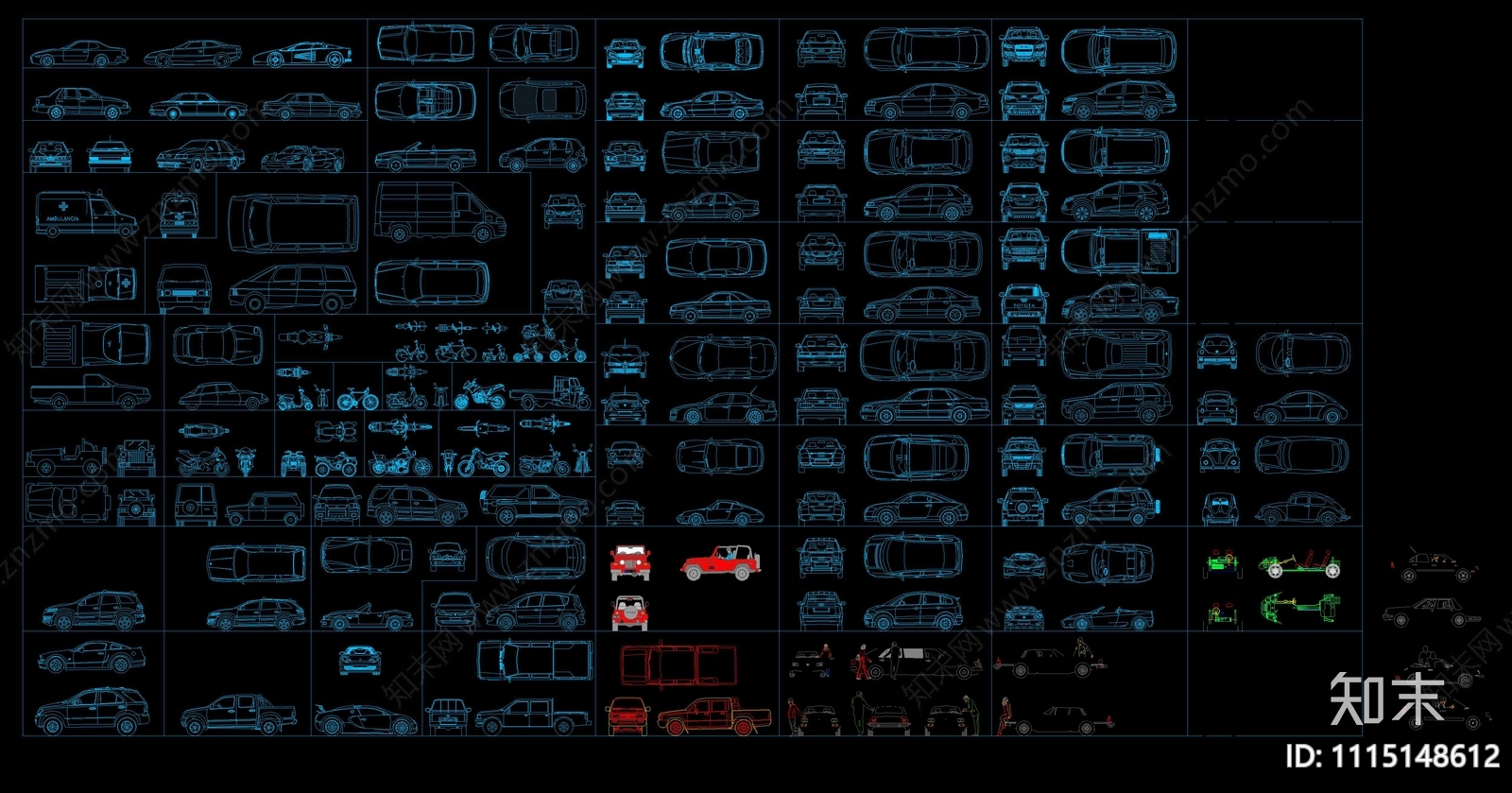 交通工具CAD图库施工图下载【ID:1115148612】