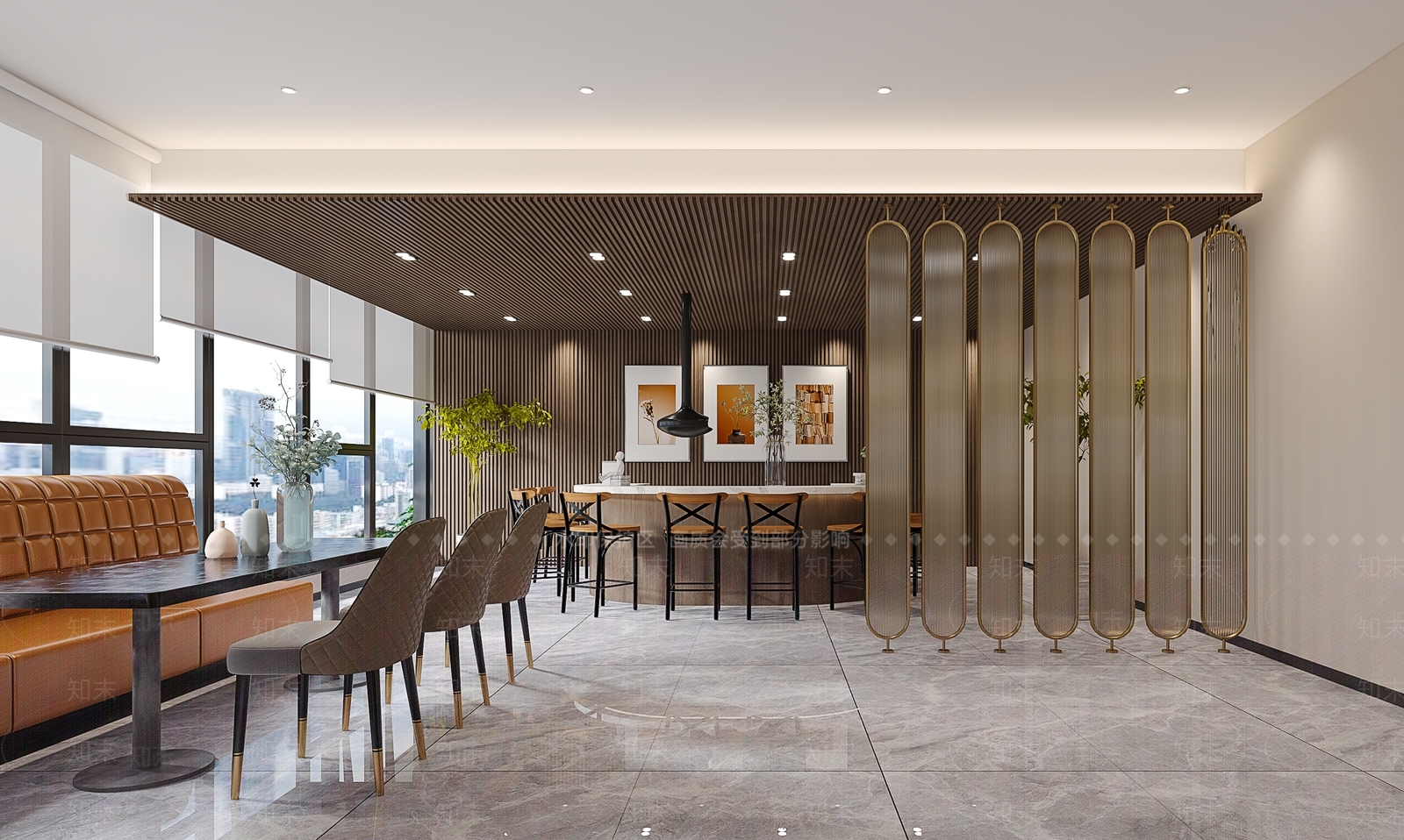 现代自助餐厅3D模型下载【ID:1115149096】