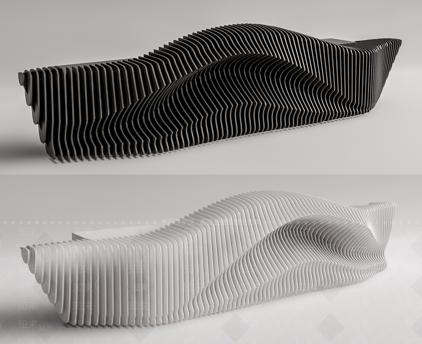 现代异型服务台SU模型下载【ID:1115148964】