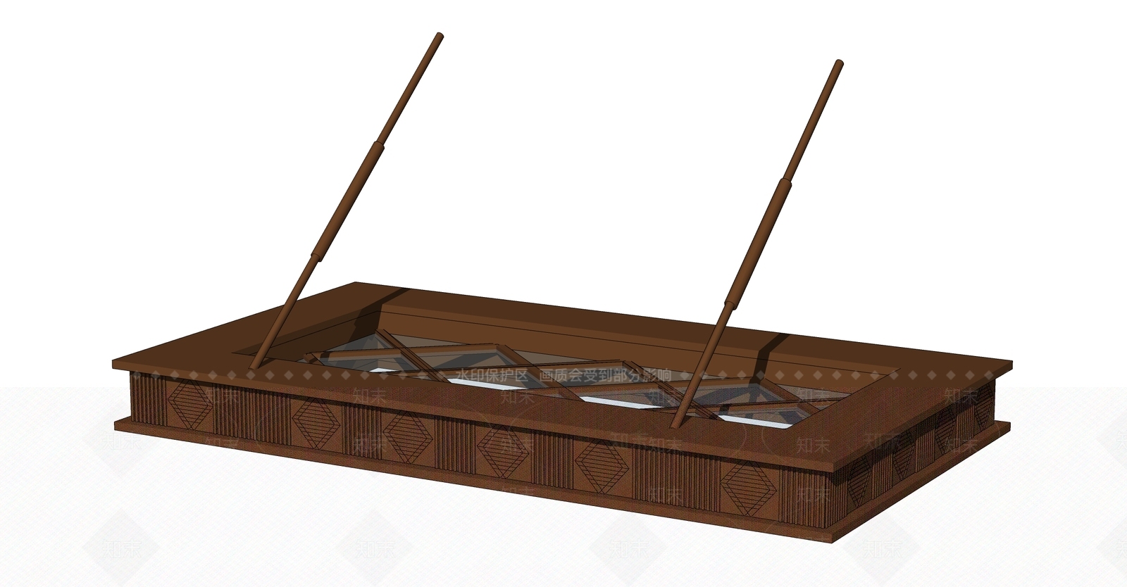 现代酒店雨棚SU模型下载【ID:1115153243】