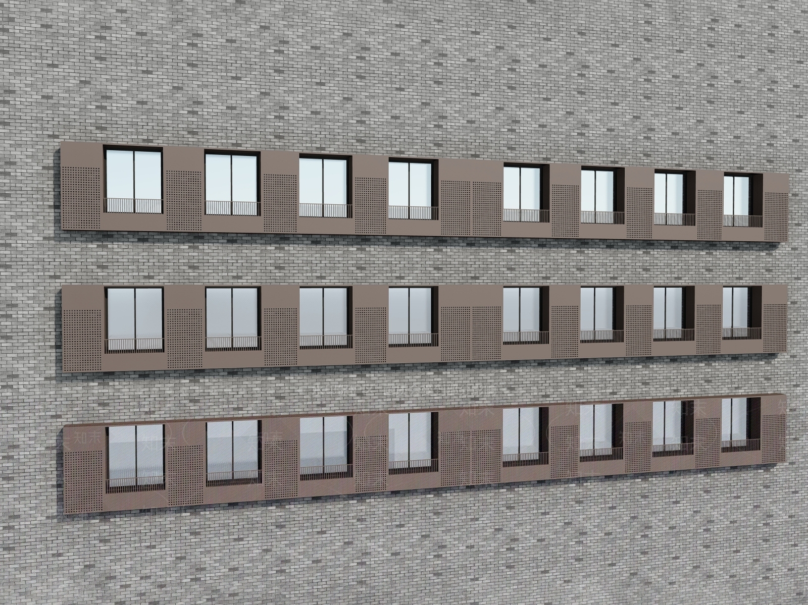 现代金属造型窗SU模型下载【ID:1115157432】