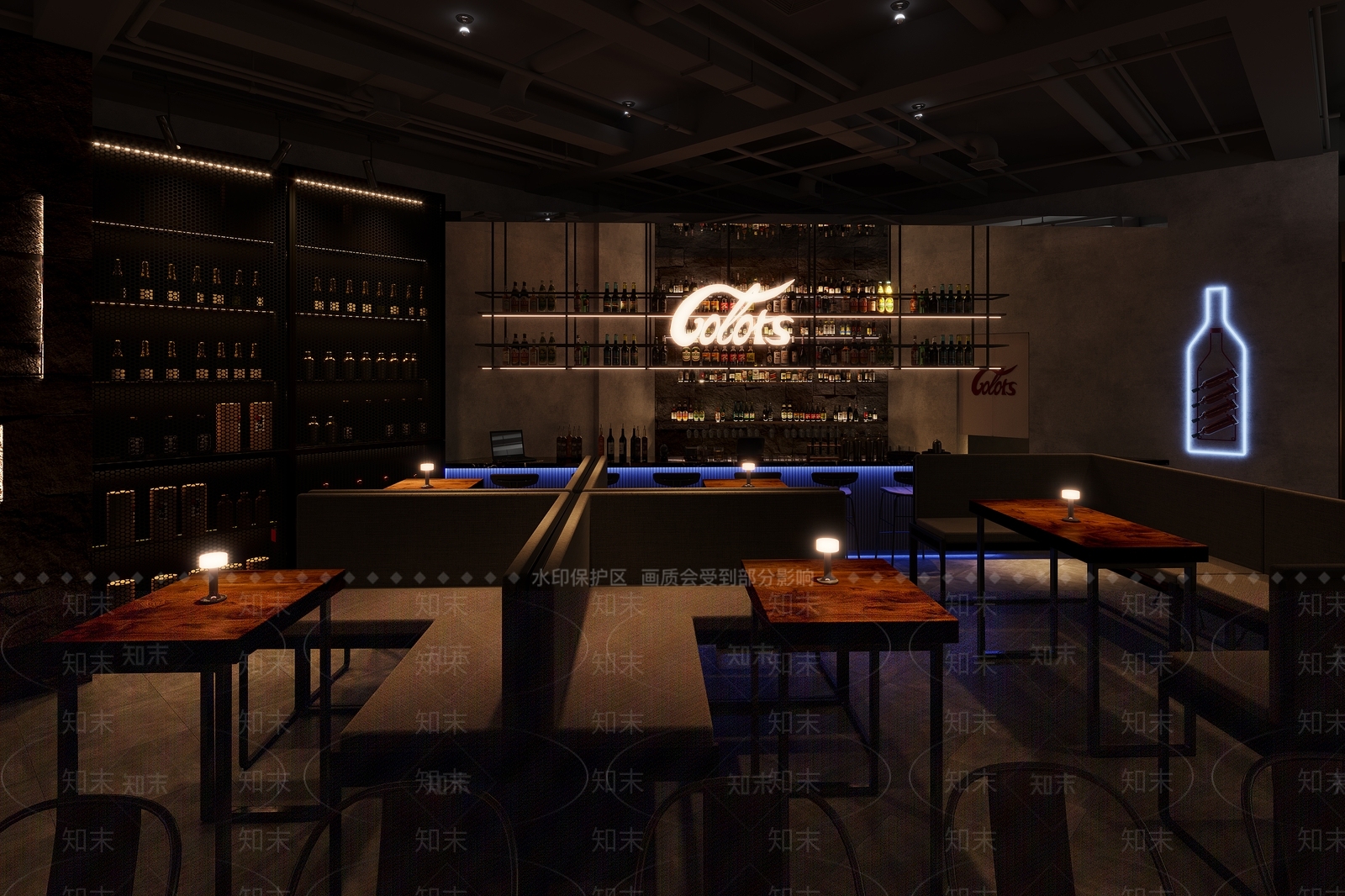 工业风酒吧3D模型下载【ID:1115165869】