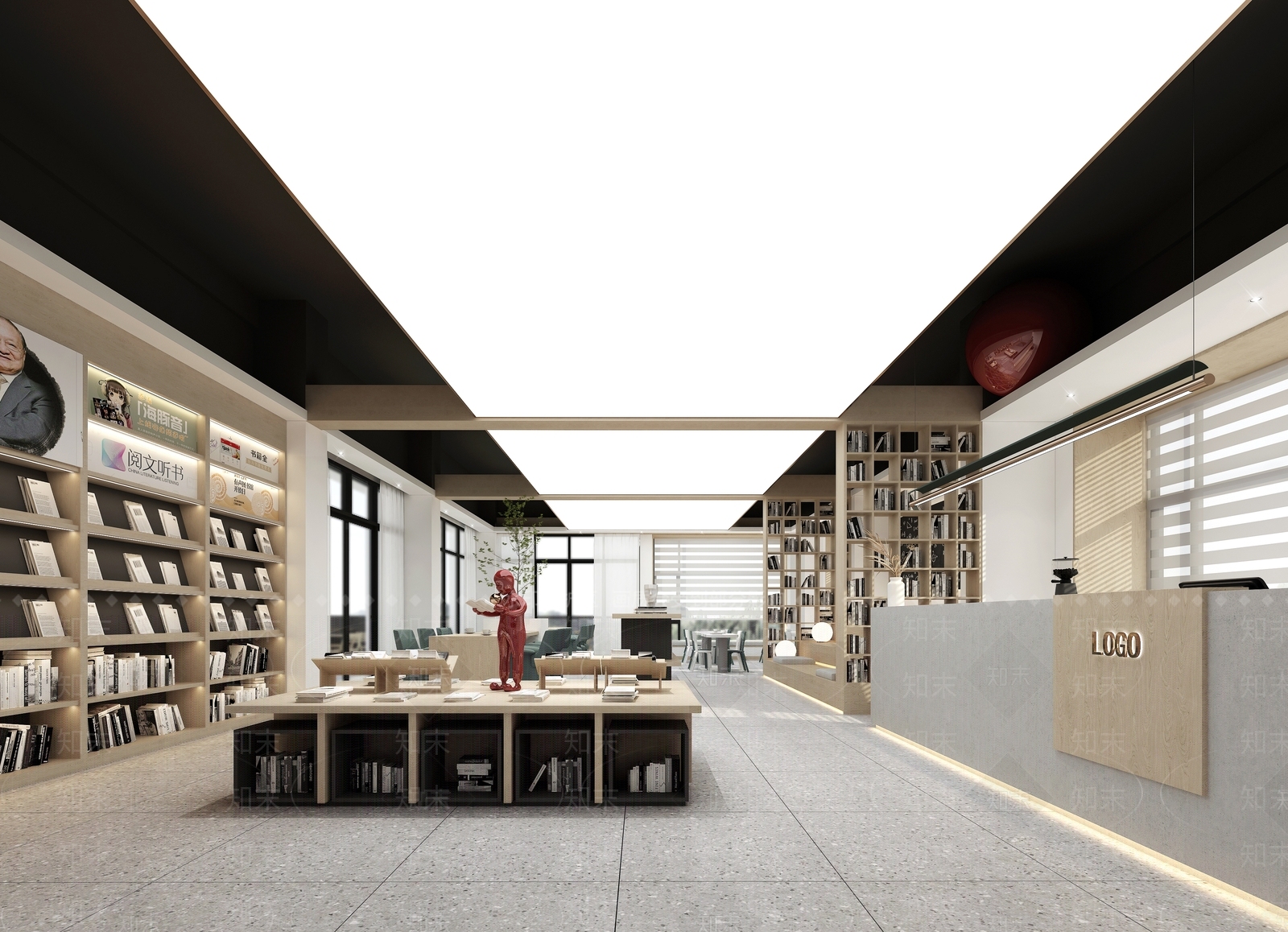 现代书店3D模型下载【ID:1115184205】