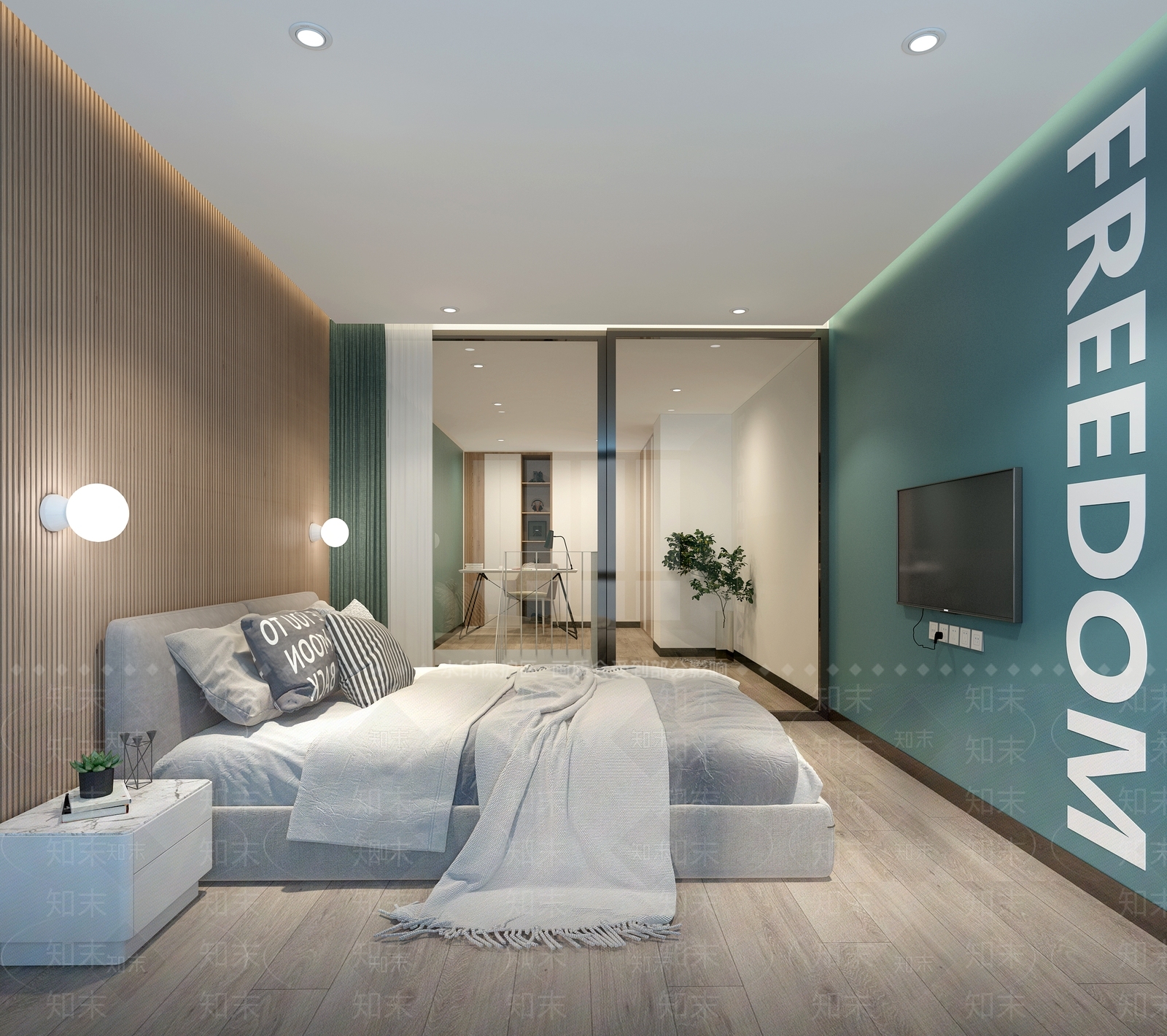 现代单身公寓3D模型下载【ID:1115185154】