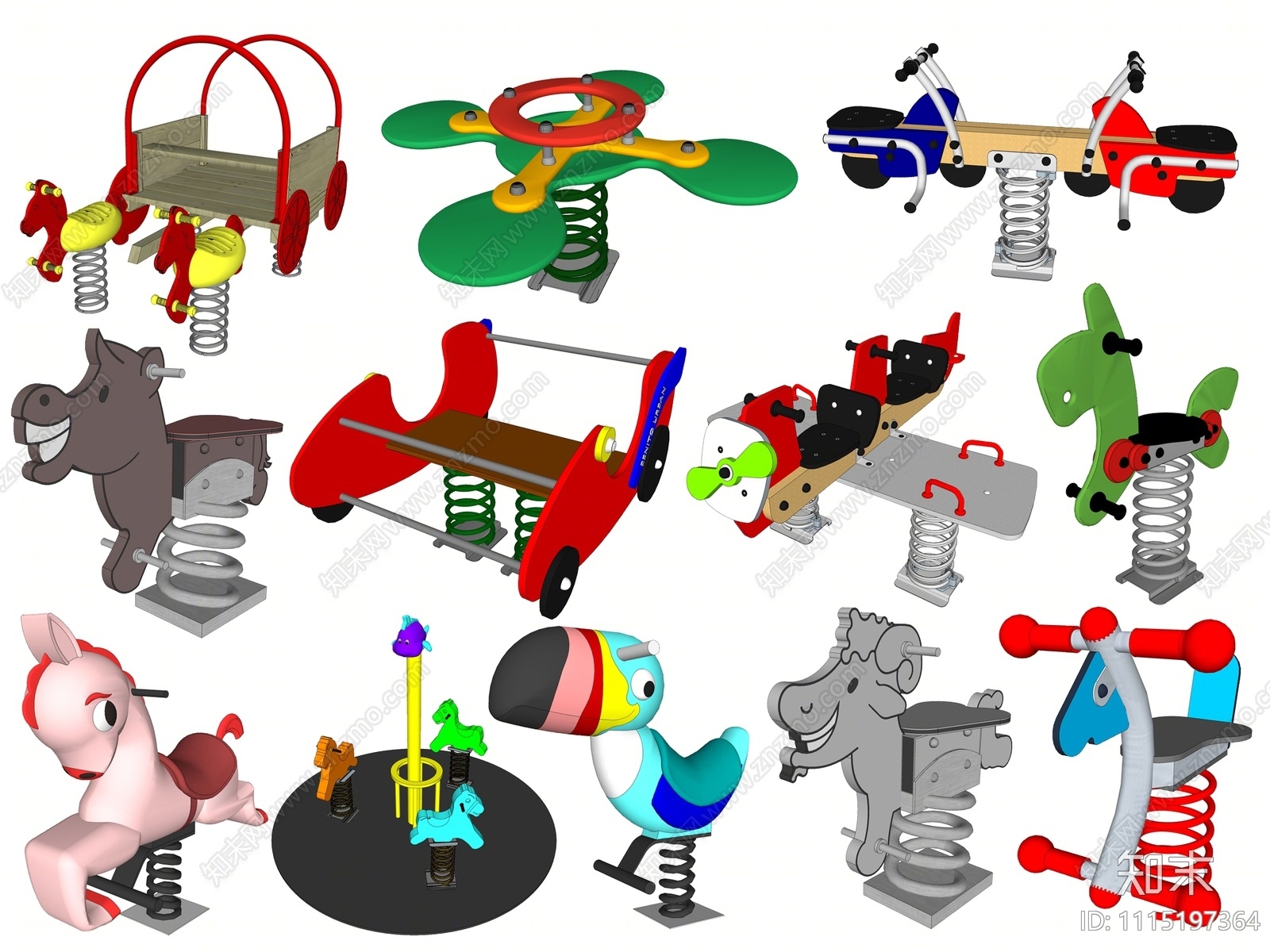 现代游乐设施SU模型下载【ID:1115197364】