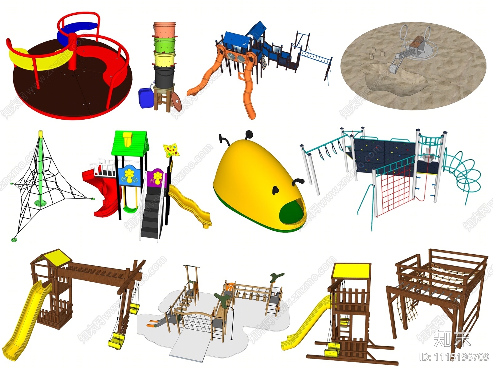 现代游乐设施SU模型下载【ID:1115196709】