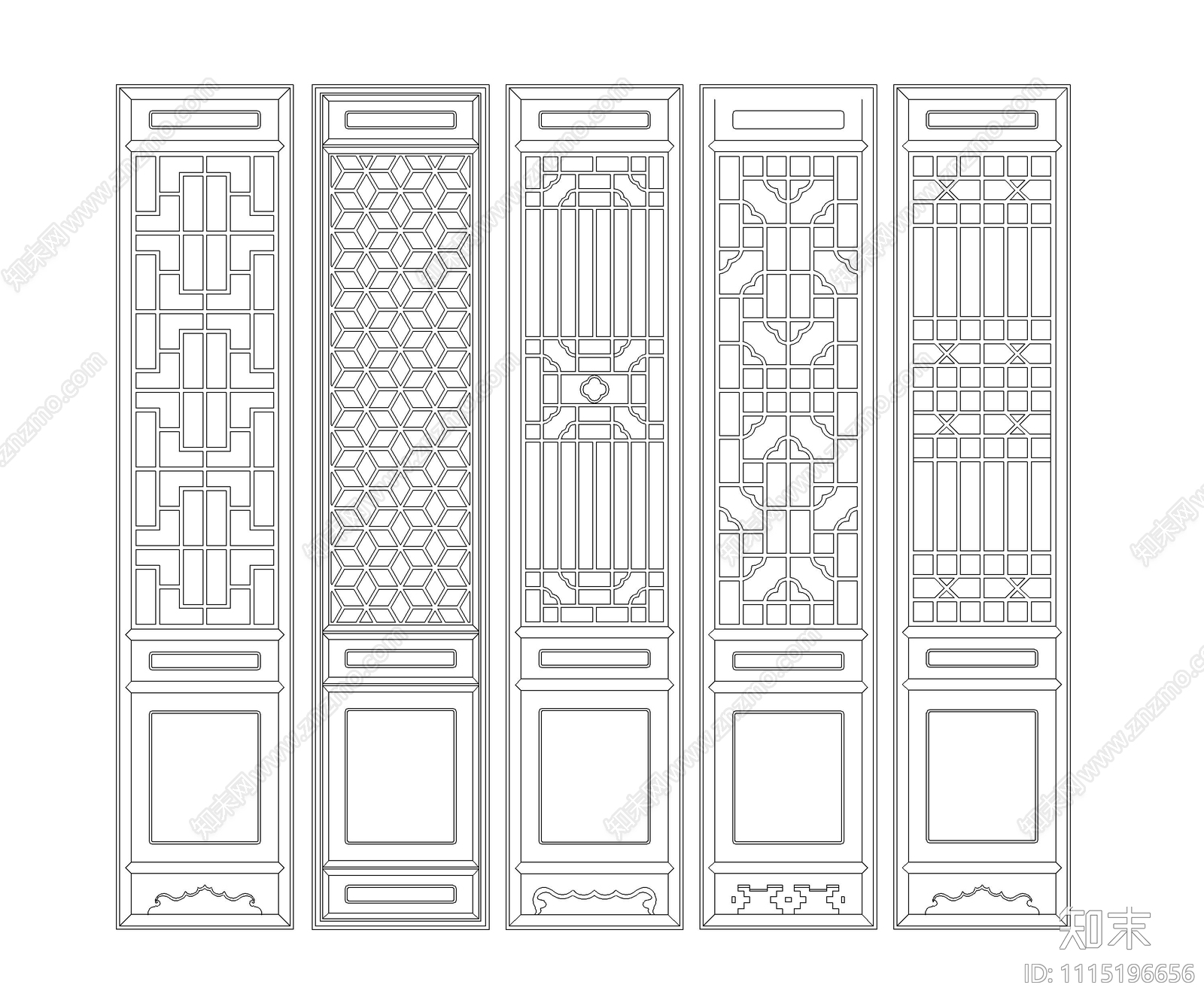 CAD建筑中式地花大样图施工图下载【ID:1115196656】