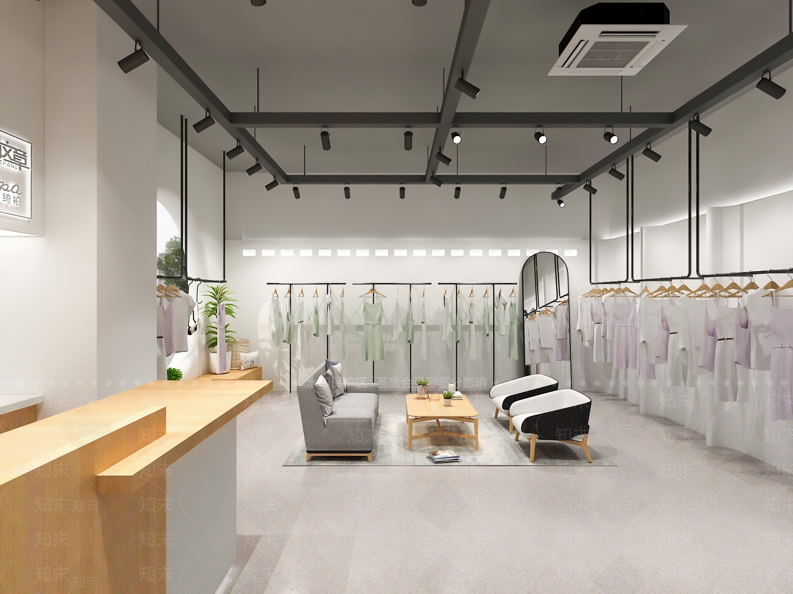 北欧女士服装店SU模型下载【ID:1115197110】