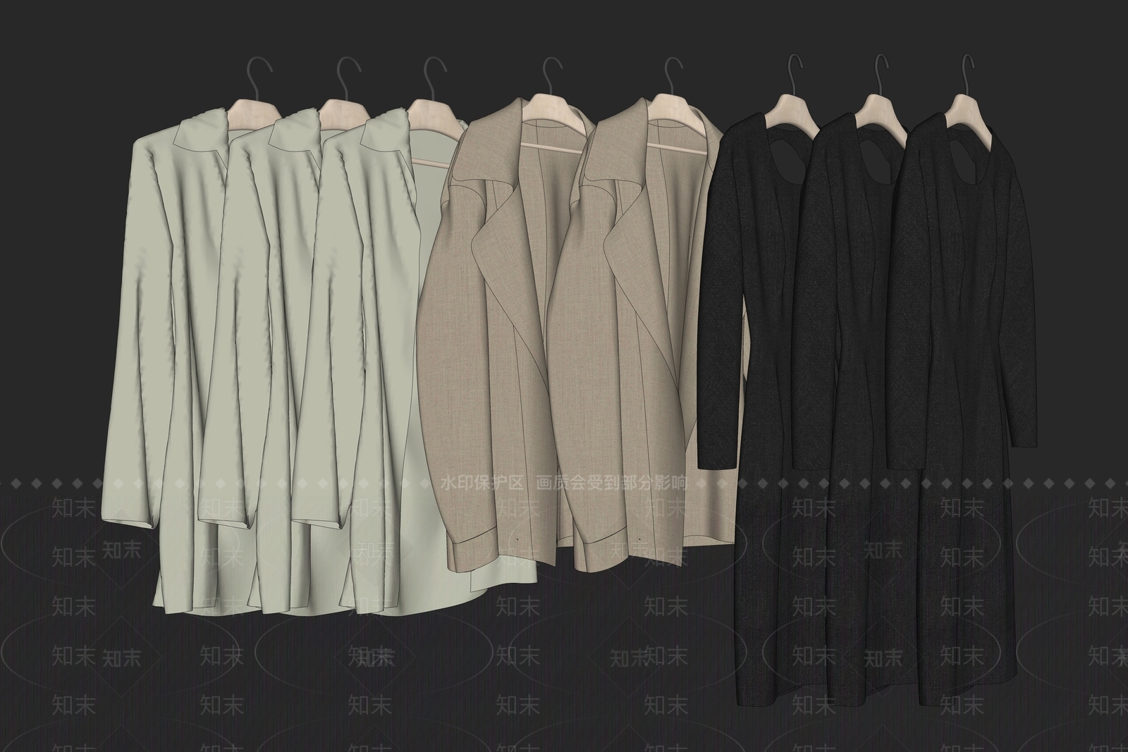 现代衣服SU模型下载【ID:1115197893】