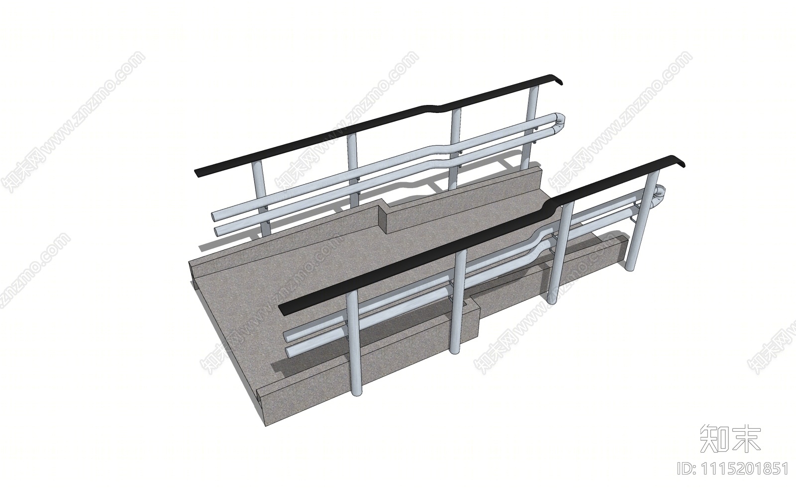 现代无障碍坡道SU模型下载【ID:1115201851】