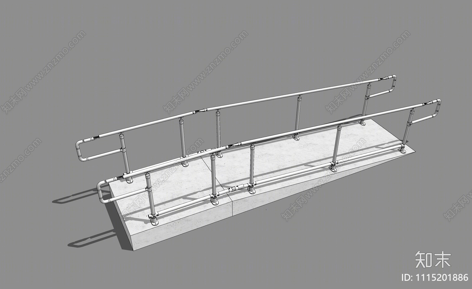 现代无障碍坡道SU模型下载【ID:1115201886】