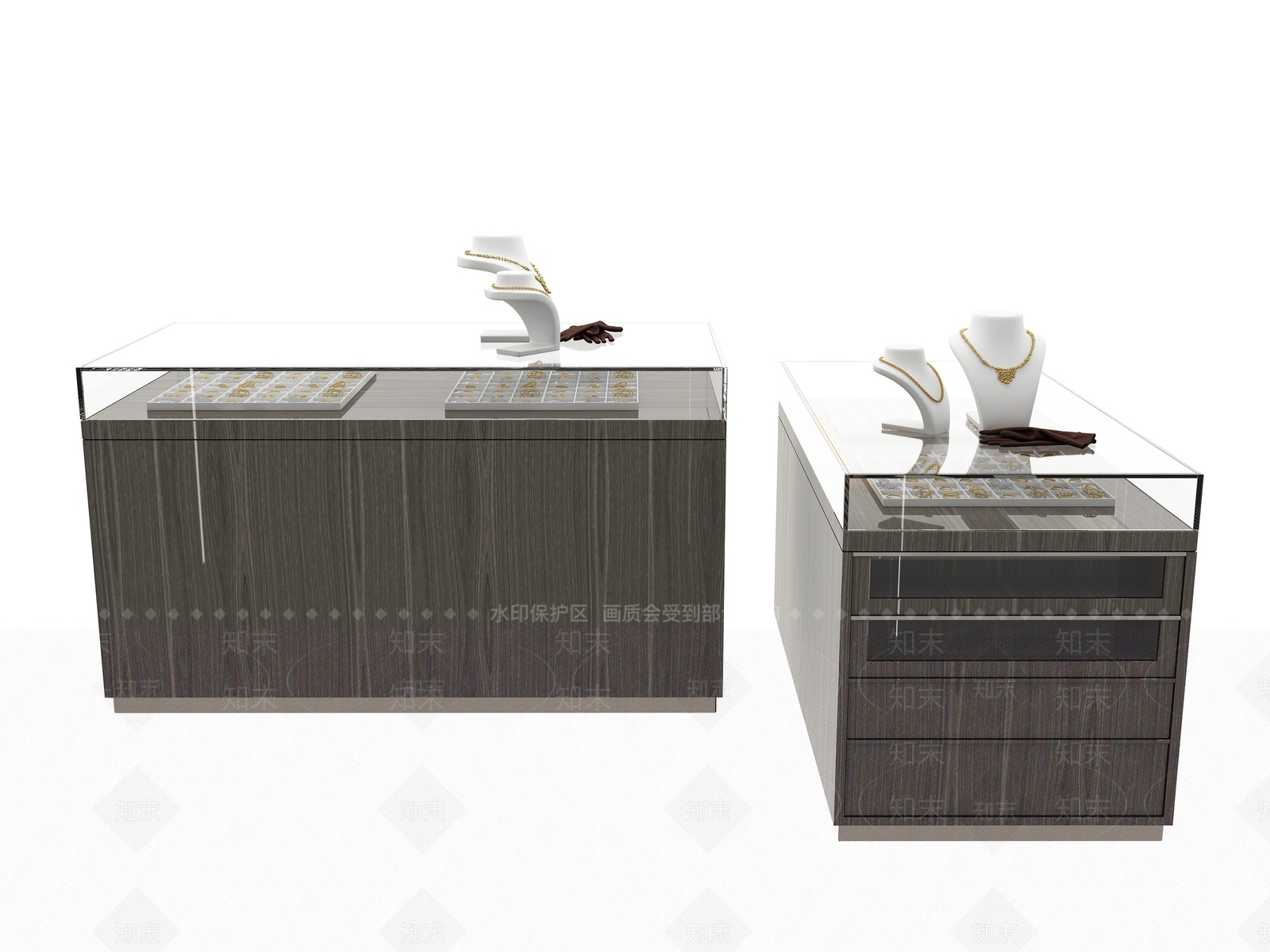 现代珠宝展示柜3D模型下载【ID:1115219062】