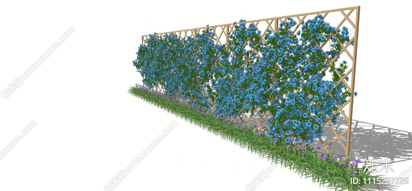 现代绿植围墙SU模型下载【ID:1115207729】