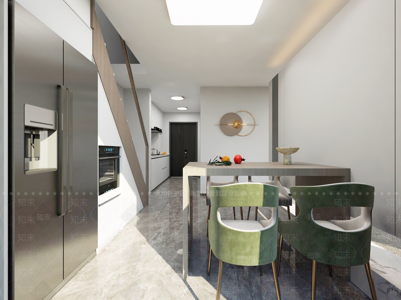 现代公寓客餐厅3D模型下载【ID:1115227486】