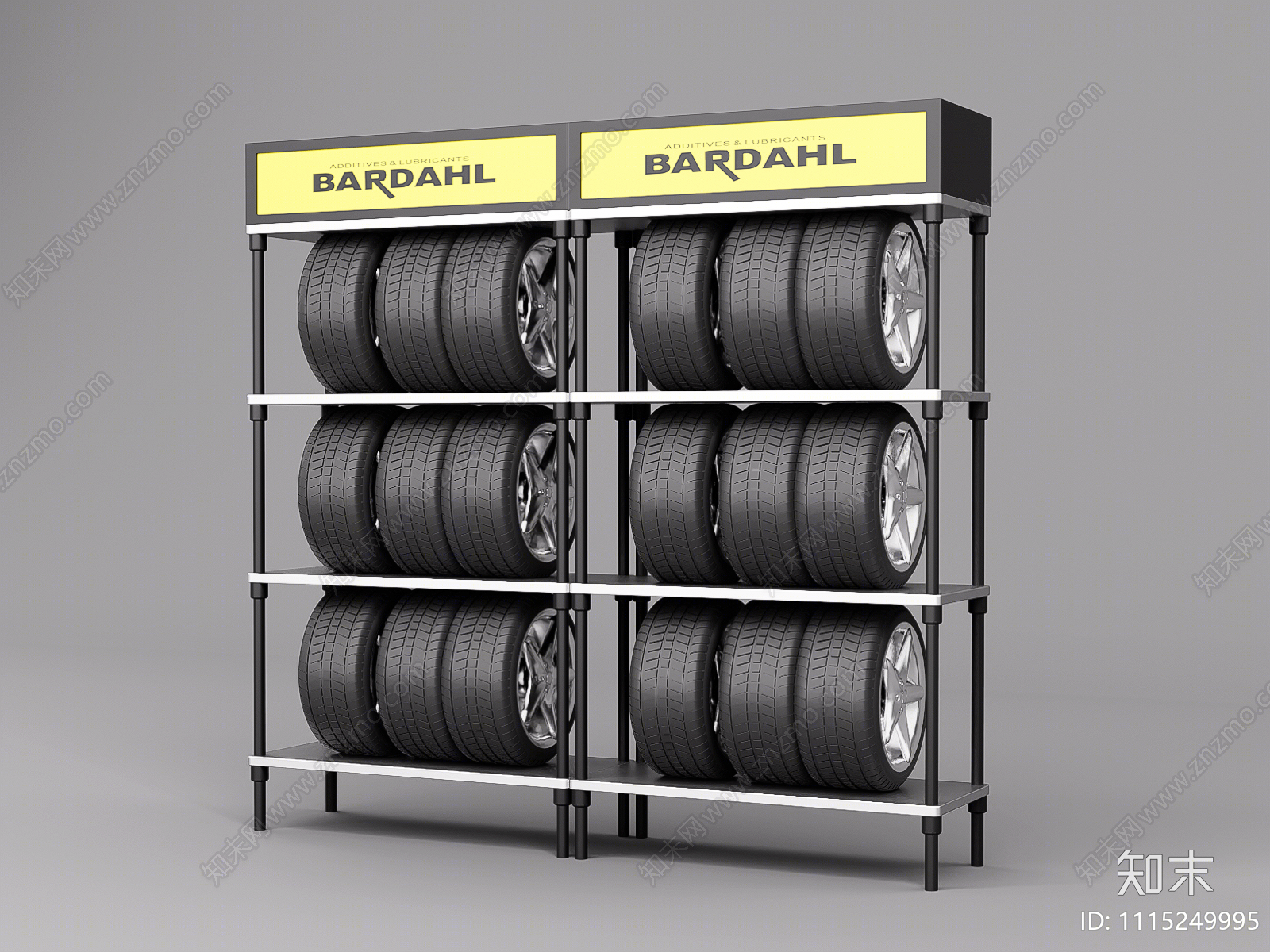 现代汽车轮胎货架SU模型下载【ID:1115249995】