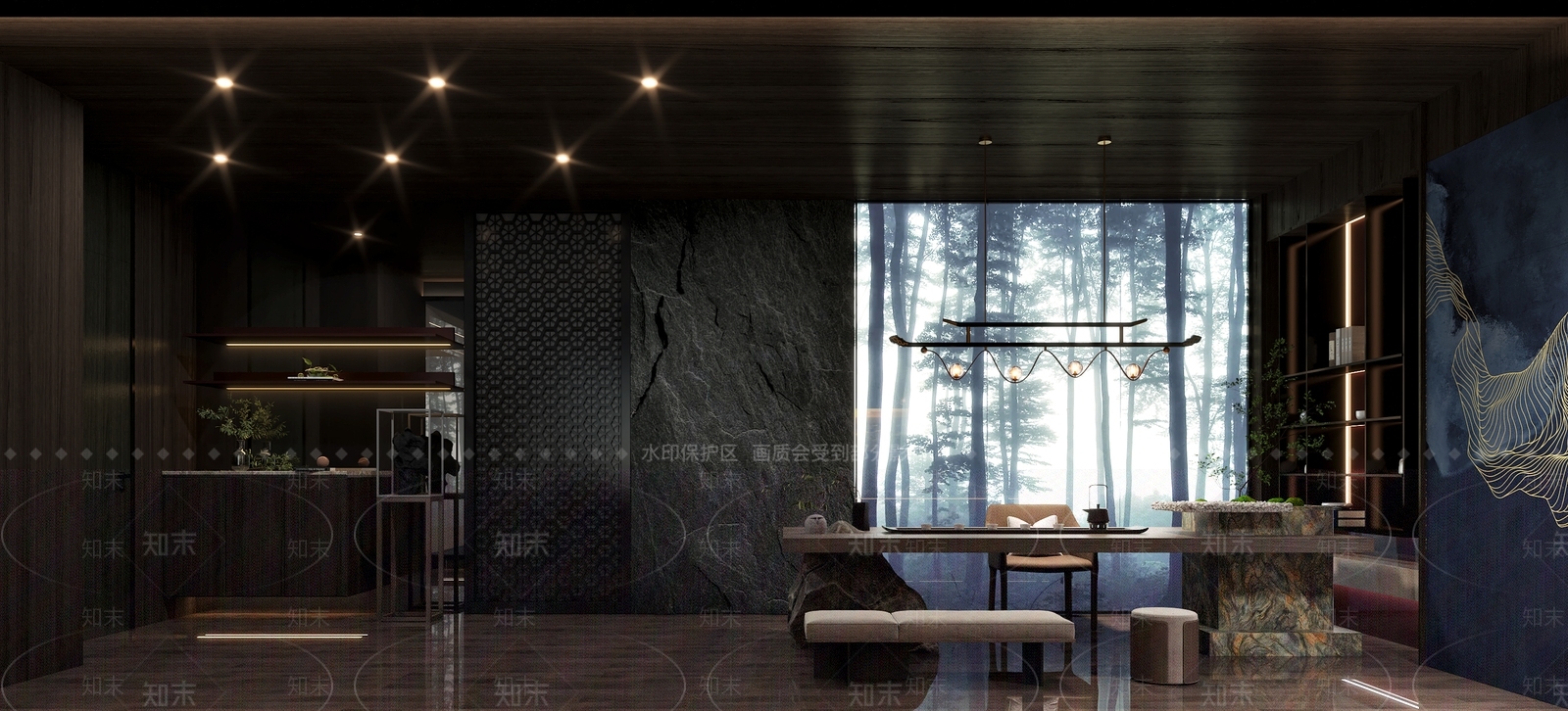 新中式洗浴中心包间3D模型下载【ID:1115250618】