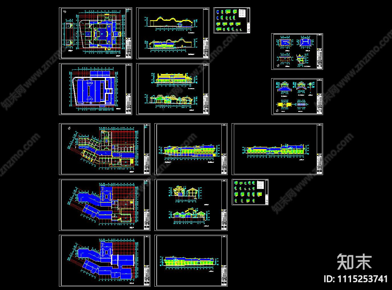 古建筑园林图施工图下载【ID:1115253741】