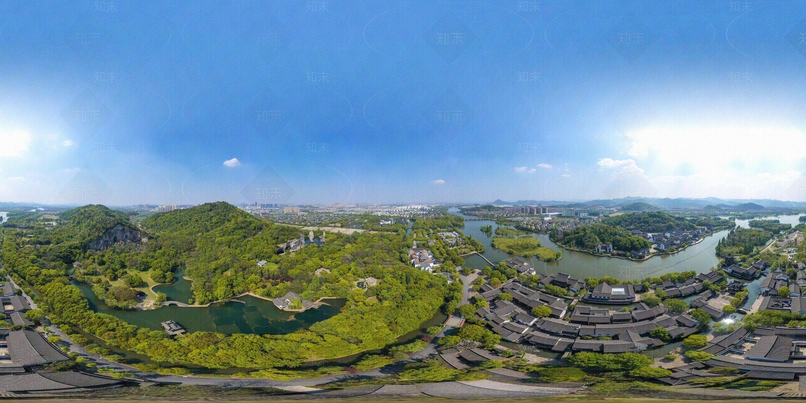 滨水江南特色小镇HDR贴图下载【ID:1115260088】