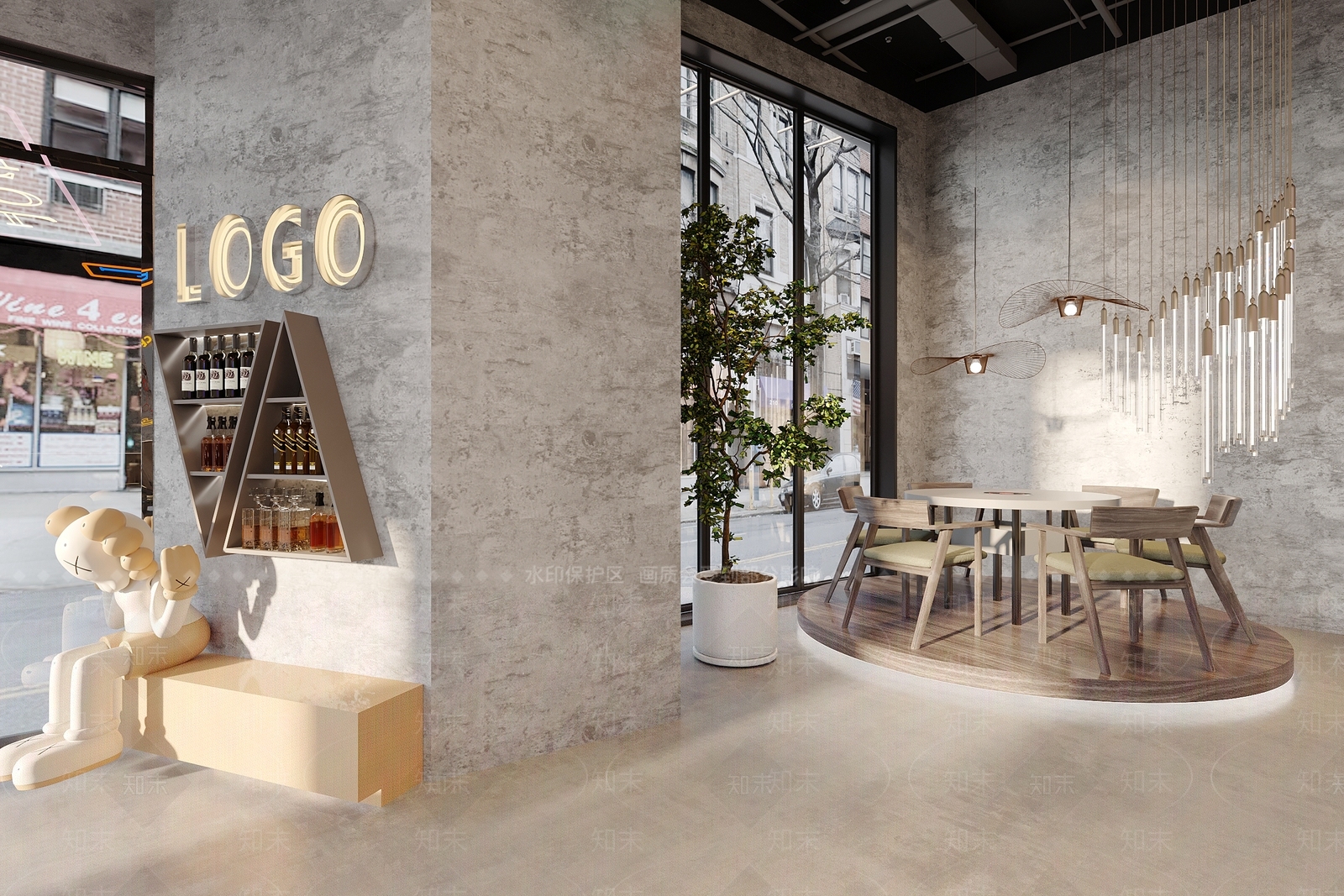工业风火锅店3D模型下载【ID:1115265918】