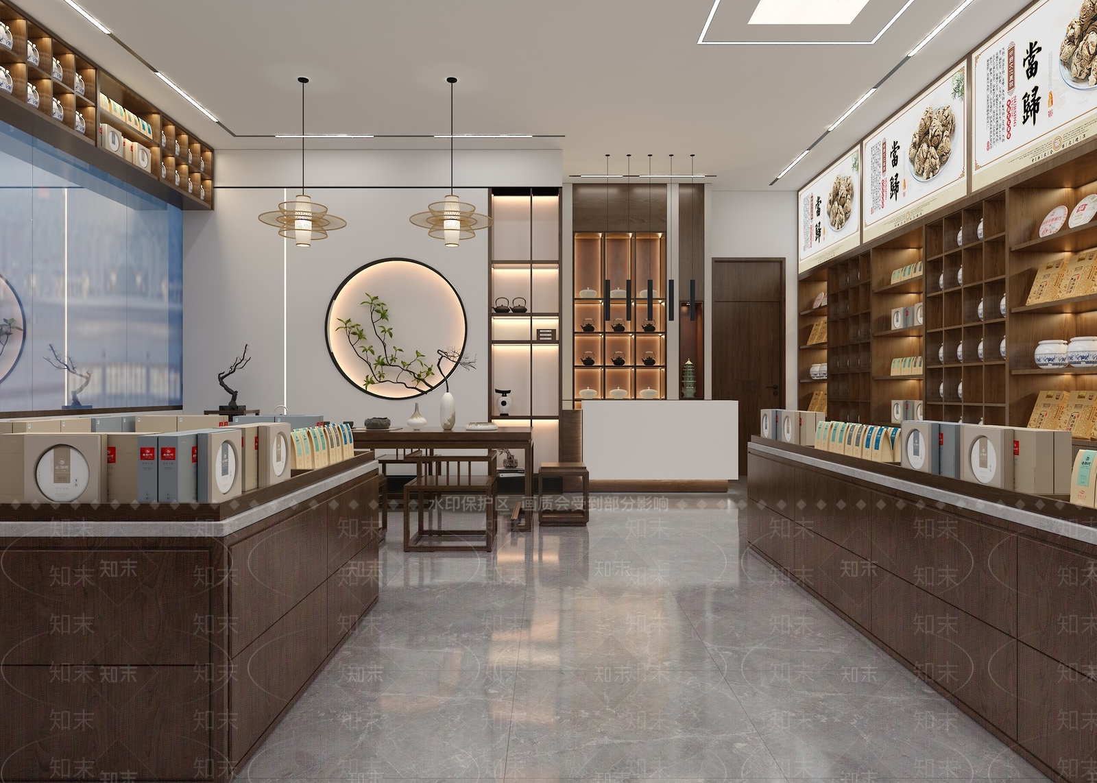 新中式中药店3D模型下载【ID:1115277775】