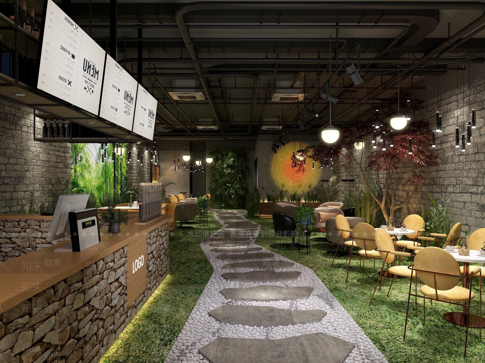 现代酒吧3D模型下载【ID:1115298936】