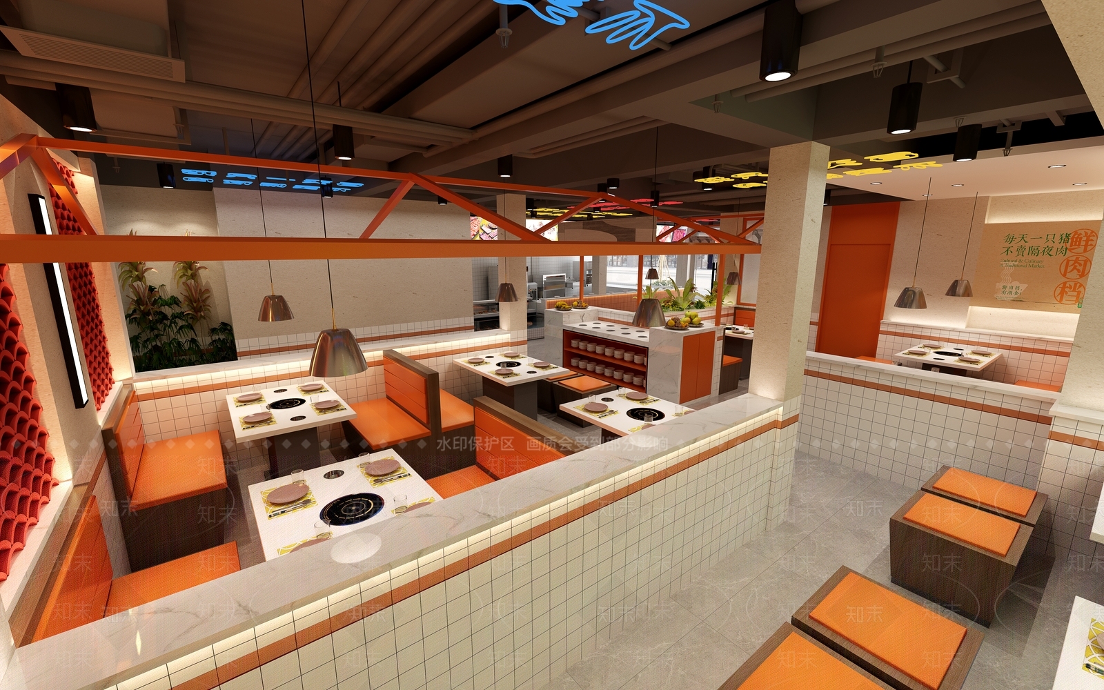 工业风火锅店3D模型下载【ID:1115282764】