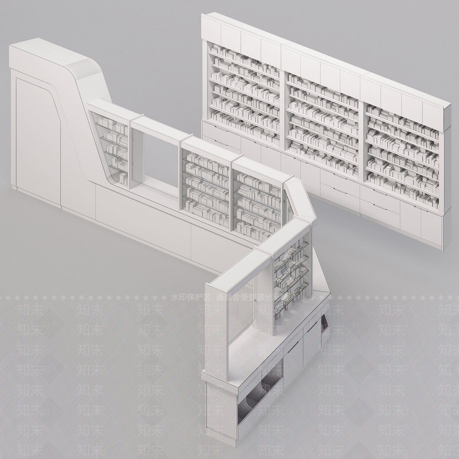 现代货架3D模型下载【ID:1115388418】