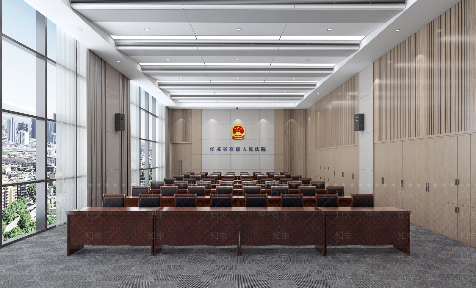 现代新闻发布报告厅3D模型下载【ID:1115285744】