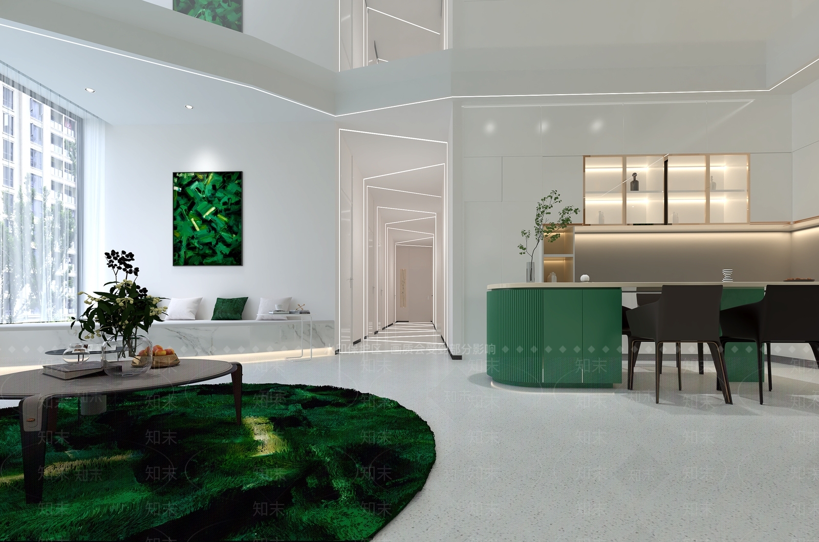 现代休息区3D模型下载【ID:1115300694】