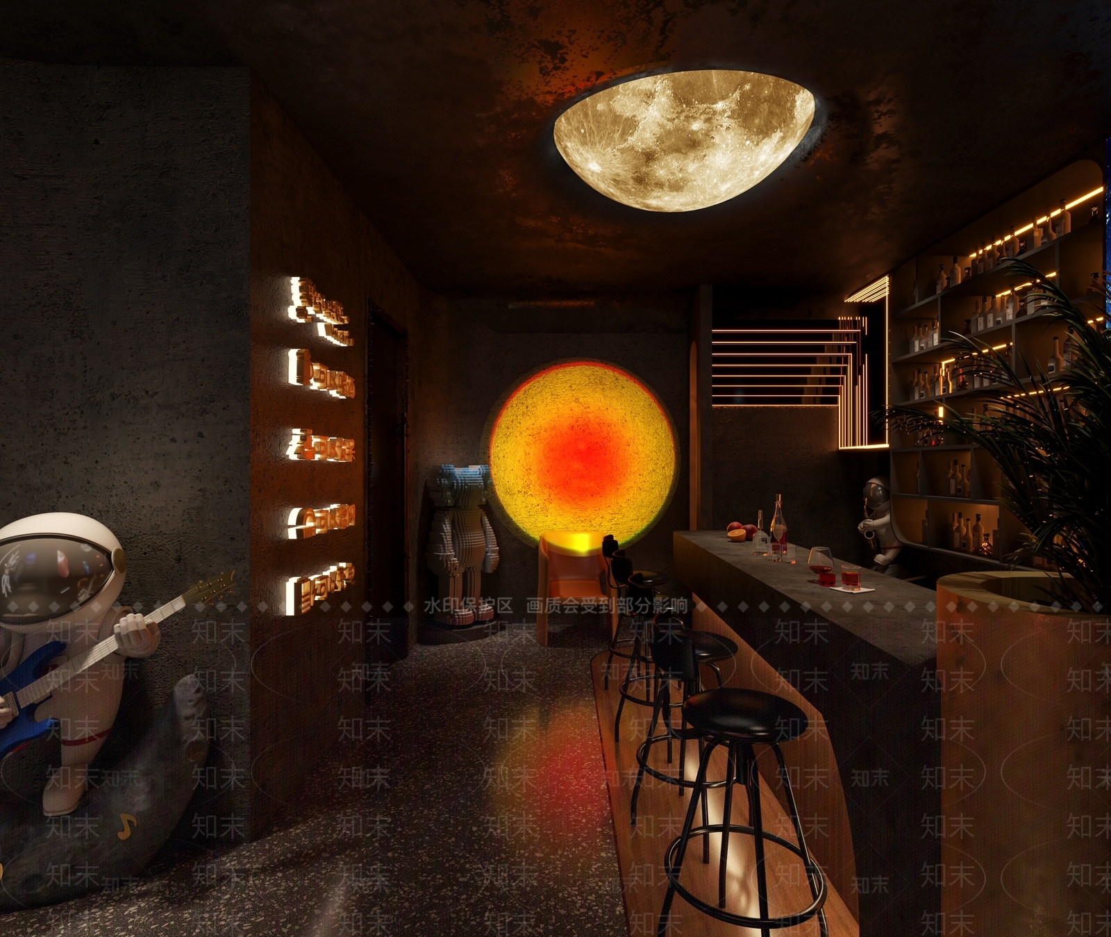 现代酒吧3D模型下载【ID:1115288770】