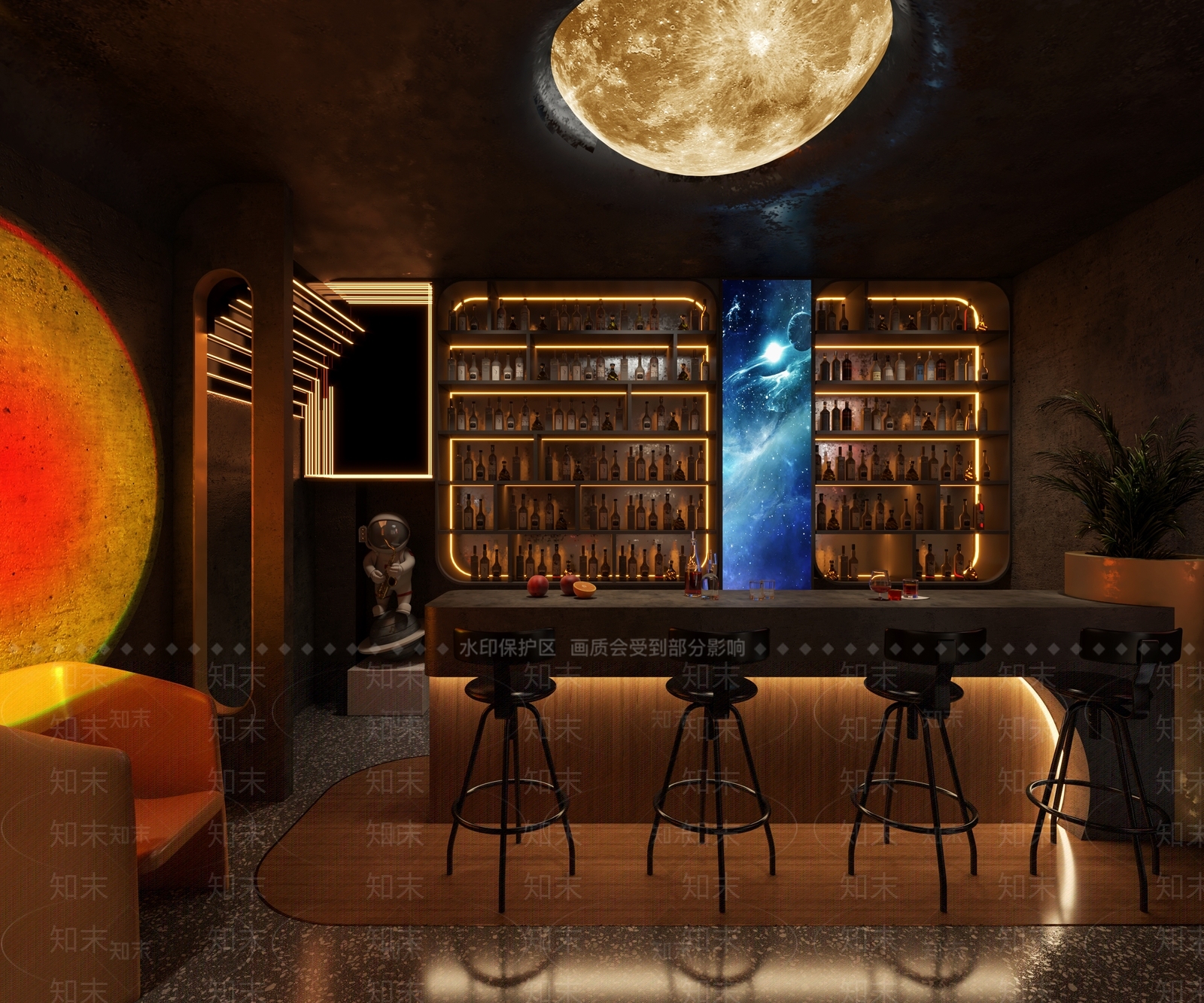 现代酒吧3D模型下载【ID:1115288770】