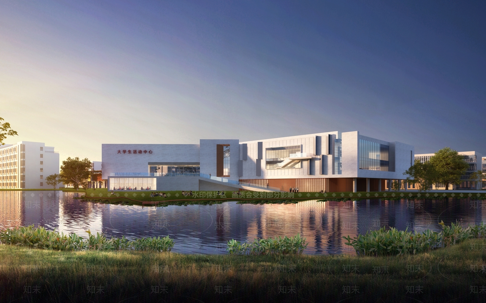 现代大学生活动中心SU模型下载【ID:1115292731】