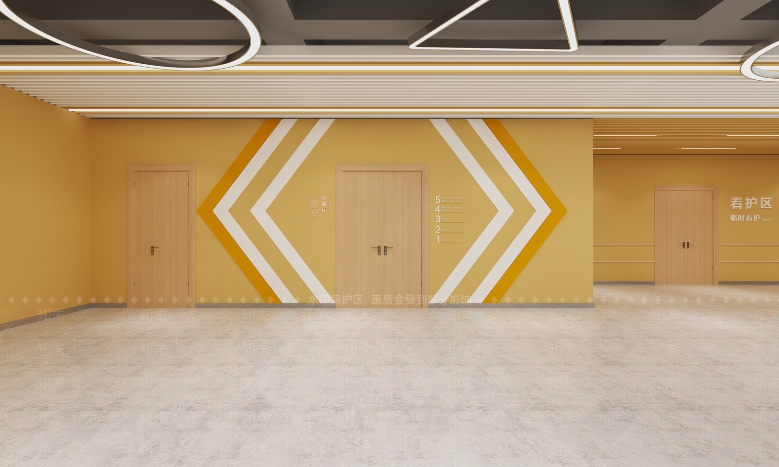 现代学校地下车库3D模型下载【ID:1115299107】